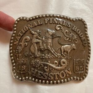 Hesston National Finals Rodeo 1985 Belt Buckle